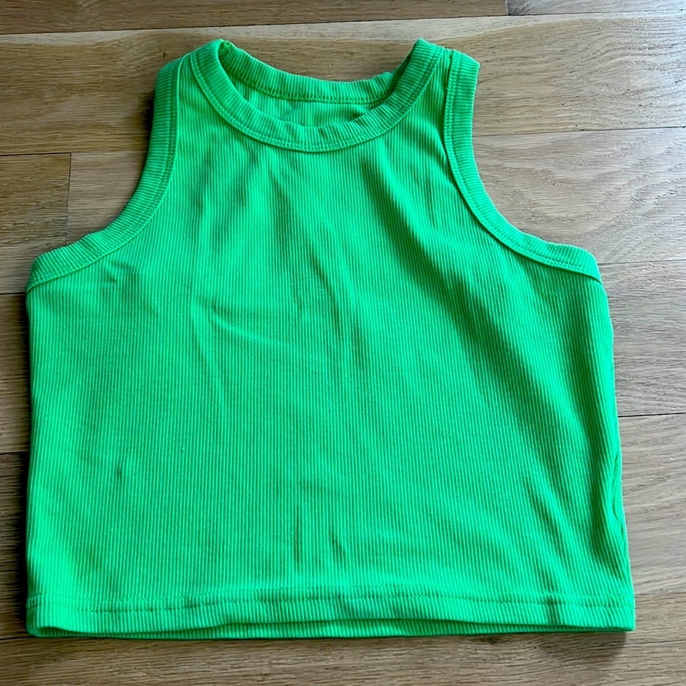 Cropped green top